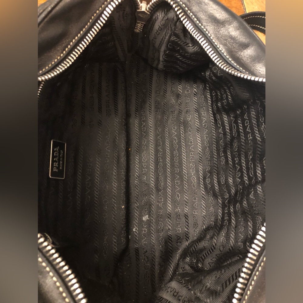 Vintage Black Prada, soft lambskin, leather satchel bag. - Picture 4 of 6